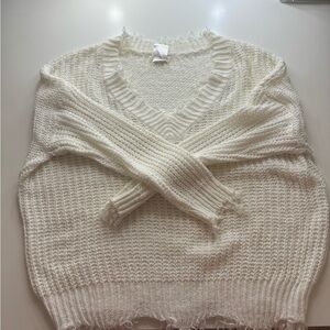 white sweater size small